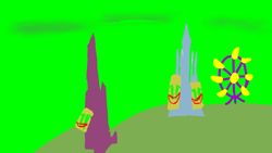 Size: 800x450 | Tagged: safe, circus, crystal empire, green background, joke, no pony, simple background