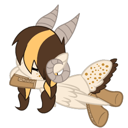 Size: 749x750 | Tagged: safe, artist:nocturnal-moonlight, artist:rukemon, oc, oc only, oc:yayne, deer, deer pony, original species, peryton, base used, boots, commission, eyes closed, female, flying, freckles, horns, mare, shoes, simple background, solo, transparent background