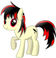 Size: 1995x2070 | Tagged: safe, artist:johnn195cz, oc, oc:raven fear, pony, happy, shading, simple background, solo, transparent background, vector