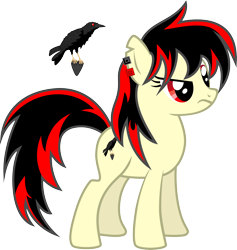 Size: 4500x4740 | Tagged: safe, artist:northernthestar, oc, oc:raven fear, cutie mark, frown, not amused face, solo, standing, unamused, unimpressed