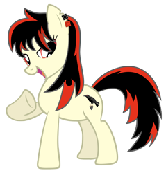 Size: 4776x5000 | Tagged: safe, artist:luckysmores, oc, oc:raven fear, pony, bedroom eyes, fabulous, i'm fabulous, pointing at self, simple background, solo, transparent background