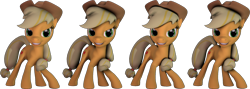 Size: 2744x980 | Tagged: safe, artist:epiclper, derpibooru import, applejack, earth pony, pony, 3d, applejack's hat, cowboy hat, hat, simple background, solo, source filmmaker, stetson, transparent background