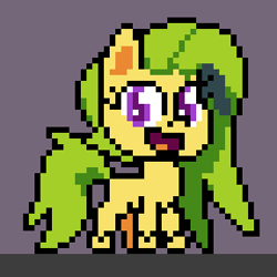 Size: 288x288 | Tagged: safe, artist:bitassembly, oc, oc:bit assembly, earth pony, pony, my little pony: pony life, chibi, pixel art, smiling, sprite