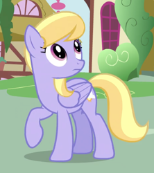 Size: 484x545 | Tagged: safe, screencap, cloud kicker, pegasus, pony, the big mac question, background pony, cropped, female, looking up, mare, raised hoof, solo