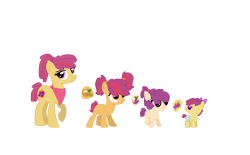 Size: 1234x765 | Tagged: safe, artist:nintendoponyaddict, artist:selenaede, artist:strawberry-spritz, pony, baby, base used, cutie mark, female, offspring, parent:apple bloom, parent:tender taps, parents:tenderbloom, siblings, sisters