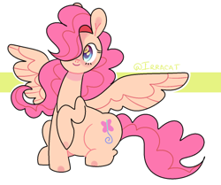 Size: 500x417 | Tagged: safe, artist:1racat, derpibooru import, fluttershy, pinkie pie, earth pony, pegasus, pony, female, fusion, solo, tumblr