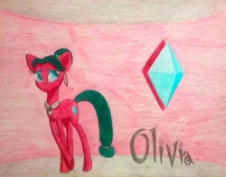 Size: 1111x873 | Tagged: safe, artist:dialysis2day, oc, oc:olivia, earth pony, pony, female, mare, solo, traditional art