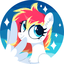 Size: 700x700 | Tagged: safe, artist:sonnatora, oc, oc:spectrum beam, pegasus, pony, female, mare, solo