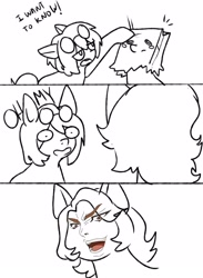 Size: 2480x3384 | Tagged: safe, artist:yamikonek0, oc, oc:paper bag, pony, comic, dialogue, dio brando, funny, it was me, it was me dio, jojo's bizarre adventure, kono dio da, meme, paper bag, this will not end well, unmasked, wut face