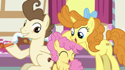 Size: 1920x1080 | Tagged: safe, screencap, li'l cheese, pound cake, pumpkin cake, the last problem, cake twins, cutie mark, female, filly, older, older pound cake, older pumpkin cake, siblings, twins