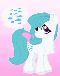 Size: 1024x1300 | Tagged: safe, artist:dreamilil, pony, g1, algodoncete, bow, g1 to g4, generation leap, solo, tail bow