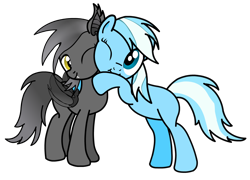 Size: 1266x911 | Tagged: safe, artist:darktailsko, oc, oc only, oc:silver shadow, oc:speedy moon, bat pony, earth pony, pony, undead, vampire, vampony, 2020 community collab, best friends, derpibooru community collaboration, male, missing accessory, simple background, transparent background