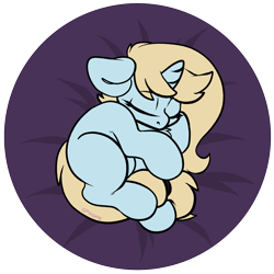 Size: 1284x1284 | Tagged: safe, artist:spoopygander, oc, oc:kelly, pony, unicorn, chest fluff, cute, female, horn, mare, sleeping, solo