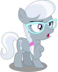 Size: 1289x1587 | Tagged: safe, artist:sketchmcreations, edit, edited edit, editor:slayerbvc, silver spoon, earth pony, pony, accessory-less edit, cropped, female, filly, glasses, missing accessory, raised hoof, simple background, solo, transparent background, vector, vector edit