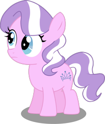 Size: 1314x1552 | Tagged: safe, artist:sketchmcreations, edit, edited edit, editor:slayerbvc, diamond tiara, earth pony, pony, accessory-less edit, cropped, female, filly, missing accessory, simple background, solo, transparent background, vector, vector edit