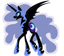 Size: 1024x891 | Tagged: safe, artist:aurasinchaser, nightmare moon, pony, simple background, solo, transparent background