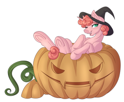 Size: 4032x3340 | Tagged: safe, artist:amazing-artsong, oc, oc only, pony, commission, digital art, female, halloween, hat, holiday, jack-o-lantern, pumpkin, simple background, solo, transparent background, witch hat, ych result