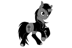 Size: 1200x800 | Tagged: safe, artist:ruchiyoto, oc, oc:black cross, pony, unicorn, 2020 community collab, derpibooru community collaboration, male, simple background, solo, transparent background