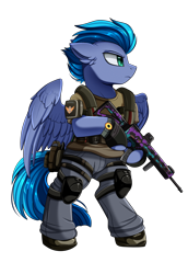 Size: 1836x2661 | Tagged: safe, artist:pridark, oc, oc:francis, pegasus, pony, bipedal, clothes, commission, gun, hoof hold, male, simple background, solo, the division, tom clancy, transparent background, weapon