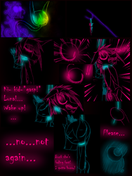 Size: 1200x1600 | Tagged: safe, artist:didun850, oc, oc:chase, alicorn, pony, comic:ask chase the pony, comic, crescent moon, dialogue, female, filly, glowing eyes, hanging, hanging (by neck), lineart, male, moon, shadow pony, stallion