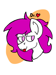 Size: 729x972 | Tagged: safe, artist:drheartdoodles, oc, oc:dr.heart, pony, :p, alternative, bust, digital, portrait, tongue out, òwó