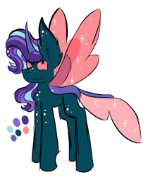 Size: 546x649 | Tagged: safe, artist:hunterthewastelander, oc, oc only, changedling, changeling, changeling queen, hybrid, changedling oc, changeling oc, changeling queen oc, interspecies offspring, offspring, parent:pharynx, parent:starlight glimmer, simple background, solo, white background