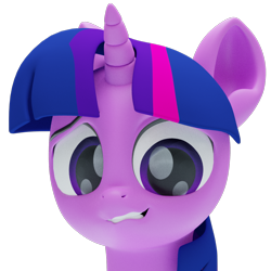 Size: 1152x1152 | Tagged: safe, artist:acrylic, twilight sparkle, 3d, blender, blender cycles, simple background, solo, transparent background