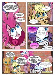 Size: 2479x3508 | Tagged: safe, artist:dziadek1990, screencap, applejack, pinkie pie, rarity, earth pony, pony, unicorn, comic:friendship is dragons, my little pony: pony life, alcohol, all your base are belong to us, comic, cruel and unusual punishment, dungeons and dragons, guest comic, hostage, is this loss, pen and paper rpg, rpg, screencap comic, tabletop game, torture, wubba lubba dub dub, x all the y