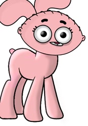 Size: 746x1072 | Tagged: safe, artist:samueldavillo, pony, anais watterson, cursed image, family guy, four ears, nightmare fuel, not salmon, requested art, solo, stewie griffin, the amazing world of gumball, wat, what has magic done, what has science done, why, wtf