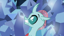 Size: 1920x1080 | Tagged: safe, screencap, ocellus, changedling, changeling, uprooted, crystal, female, solo, startled