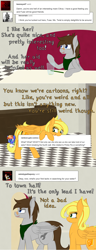 Size: 1000x2606 | Tagged: safe, artist:phoenixswift, oc, oc only, oc:citrus twist, oc:fuselight, pegasus, pony, ask, ask fuselight, female, fourth wall, male, mare, stallion, tumblr