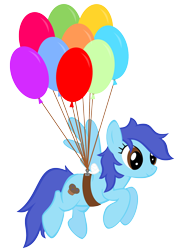 Size: 1654x2339 | Tagged: safe, artist:oceanbreezebrony, oc, oc:blueberry muffin, pegasus, pony, amputee, balloon, bandage, female, mare, missing limb, one winged pegasus, simple background, solo, stump, transparent background