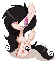 Size: 1879x2053 | Tagged: safe, artist:shyshella, oc, oc only, oc:capstone, pegasus, pony, chibi, cute, digital art, female, gift art, mare, pink eyes, simple background, solo, transparent background