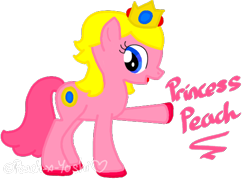 Size: 600x430 | Tagged: safe, artist:peach-x-yoshi, pony, ponified, princess peach, simple background, solo, super mario bros., transparent background