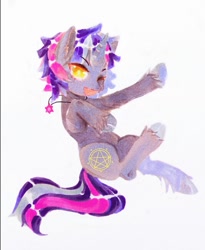 Size: 534x652 | Tagged: safe, artist:小丁, derpibooru exclusive, dusk shine, twilight sparkle, pony, unicorn, commission, dialogue, element of generosity, element of honesty, element of kindness, element of laughter, element of loyalty, element of magic, elements of harmony, jewelry, looking at you, male, necklace, rule 63, simple background, solo, stallion, white background