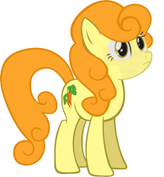 Size: 1070x1151 | Tagged: safe, artist:siivabunner, edit, carrot top, golden harvest, earth pony, pony, friendship is witchcraft, high quality rip, simple background, solo, stare, transparent background, vector, vector edit