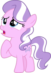 Size: 3000x4343 | Tagged: safe, artist:concordisparate, edit, editor:slayerbvc, diamond tiara, earth pony, pony, crusaders of the lost mark, .svg available, accessory-less edit, female, filly, missing accessory, raised hoof, simple background, solo, the pony i want to be, transparent background, vector, vector edit