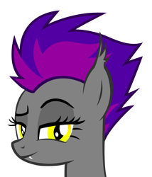 Size: 2423x2831 | Tagged: safe, artist:jackiejak, derpibooru exclusive, oc, oc only, oc:nightfire, bat pony, pony, bat pony oc, simple background, smiling, smirk, solo, transparent background