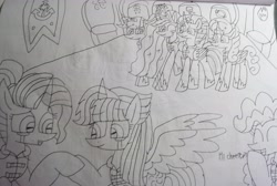 Size: 4243x2845 | Tagged: safe, artist:徐詩珮, fizzlepop berrytwist, glitter drops, li'l cheese, luster dawn, princess twilight 2.0, spring rain, tempest shadow, twilight sparkle, twilight sparkle (alicorn), oc, oc:bubble sparkle, alicorn, pony, unicorn, series:sprglitemplight diary, series:sprglitemplight life jacket days, series:springshadowdrops diary, series:springshadowdrops life jacket days, the last problem, alicorn oc, alicornified, bisexual, clothes, cute, female, glitterbetes, glittercorn, glitterlight, glittershadow, lesbian, lifejacket, magical lesbian spawn, mare, mother and child, mother and daughter, next generation, offspring, older, older glitter drops, older spring rain, older tempest shadow, older twilight, parent and child, parent:glitter drops, parent:spring rain, parent:tempest shadow, parents:glittershadow, parents:sprglitemplight, parents:springdrops, parents:springshadow, parents:springshadowdrops, polyamory, race swap, scarf, shipping, sprglitemplight, springbetes, springcorn, springdrops, springlight, springshadow, springshadowdrops, tempestbetes, tempesticorn, tempestlight