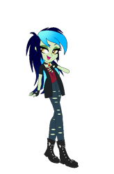 Size: 439x670 | Tagged: safe, artist:rainbow15s, oc, oc only, oc:celeste splash, equestria girls, dazzling, punk