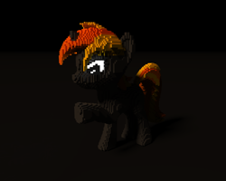 Size: 1070x856 | Tagged: safe, artist:apple joy, oc, oc only, pony, unicorn, male, solo, voxel art