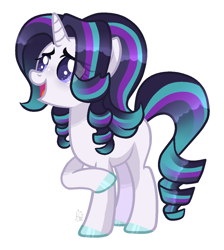 Size: 1072x1196 | Tagged: safe, artist:sugaryicecreammlp, oc, oc only, oc:starry song, pony, unicorn, female, magical lesbian spawn, mare, offspring, parent:coloratura, parent:starlight glimmer, simple background, solo, transparent background