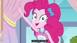 Size: 1280x720 | Tagged: safe, edit, edited screencap, screencap, pinkie pie, equestria girls, caption, meme, this explains everything, youtube caption