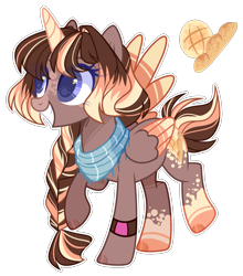 Size: 2112x2396 | Tagged: safe, artist:manella-art, oc, oc:choco brownie, alicorn, pony, female, mare, offspring, parent:caramel, parent:twilight sparkle, parents:caralight, simple background, solo, transparent background