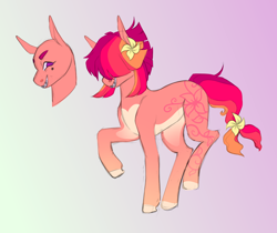 Size: 1830x1534 | Tagged: safe, artist:geisharozu, oc, oc:rebel rouser, earth pony, pony, female, magical lesbian spawn, mare, offspring, parent:babs seed, parent:sugar stix, solo