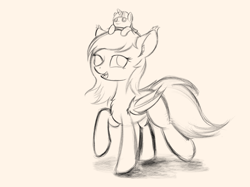 Size: 2732x2048 | Tagged: safe, artist:krash42, oc, oc only, bat pony, pony, bat pony oc, cute, dancing, ear fluff, female, mare, monochrome, newbie artist training grounds, one eye closed, party soft, plushie, simple background, solo