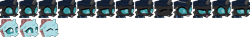 Size: 803x120 | Tagged: safe, artist:creepa-bot inc., ocellus, changedling, changeling, deltarune, expressions, pixel art, pre changedling ocellus, ralsei, sprite, sprite sheet