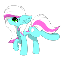 Size: 1400x1300 | Tagged: safe, artist:llhopell, oc, oc:soffy, earth pony, pony, chest fluff, ear fluff, female, mare, simple background, solo, white background