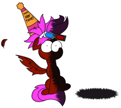 Size: 4040x3607 | Tagged: safe, artist:rainbowbacon, oc, oc:rainbowbacon, pony, 2020, hat, new years eve, party hat, pegasus oc, solo