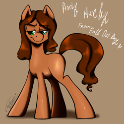 Size: 2500x2500 | Tagged: safe, artist:richi, earth pony, pony, andy hurley, ponified